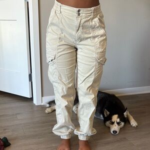 Garage Cream Cargo Joggers (XS)